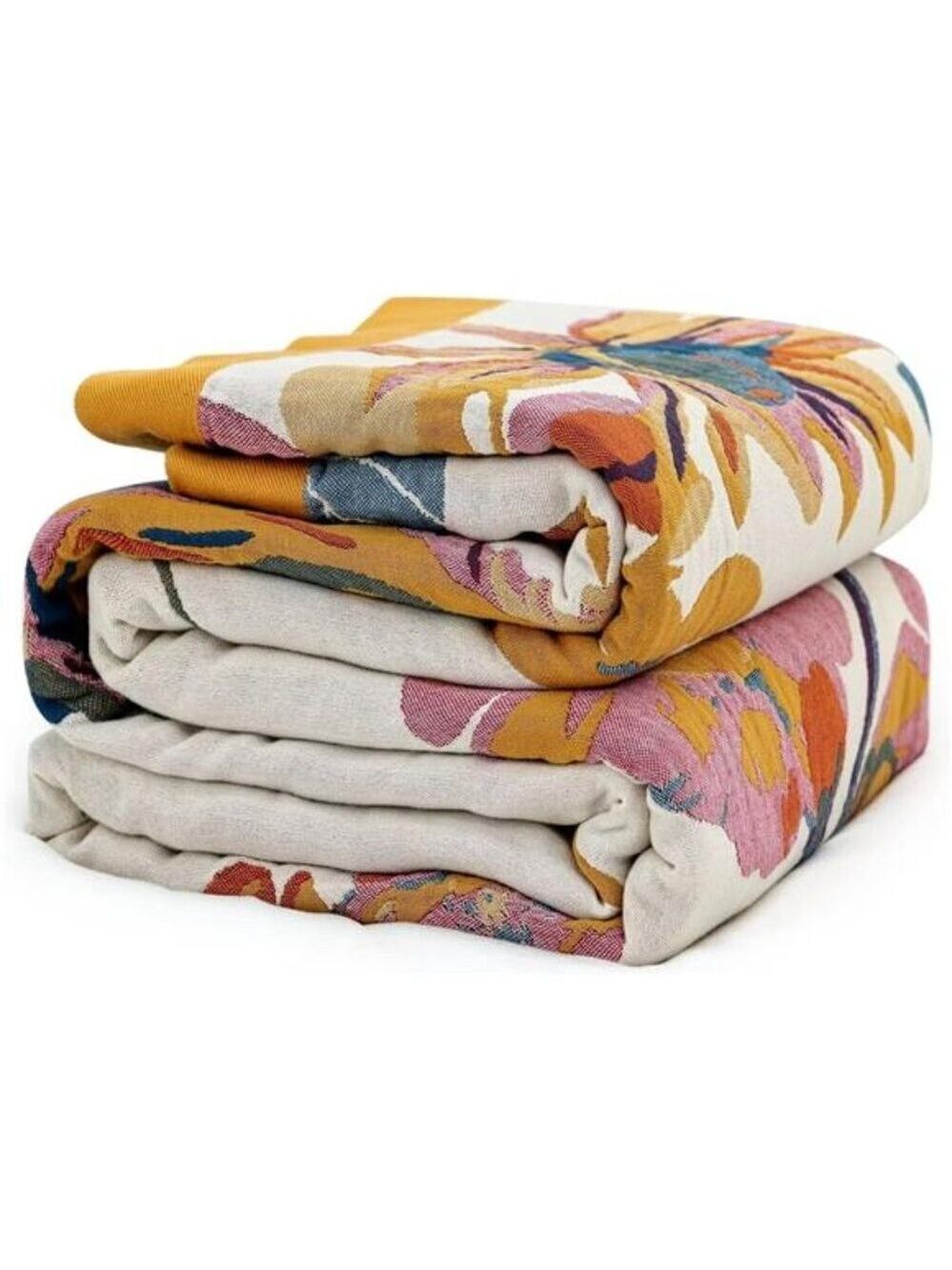 Boho cotton throw blanket 60x80 soft lightweight quilt for couch bed travel